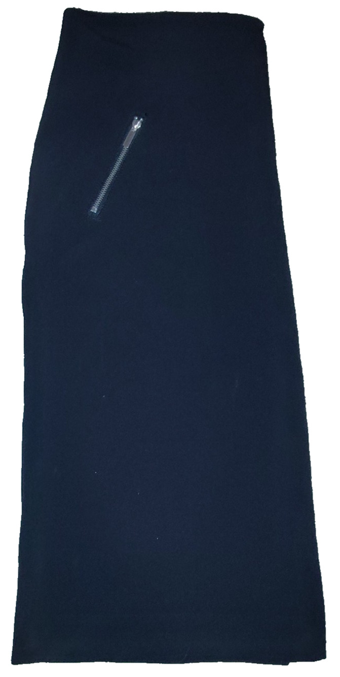 New York & Company Women’s Black Stretch Fabric Zipper Detail Skirt Size 4 BG29